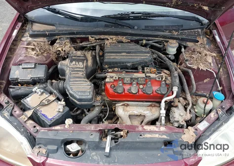 2002 Honda Civic Lx z USA, uszkodzony, nr VIN 2HGES16542H515589